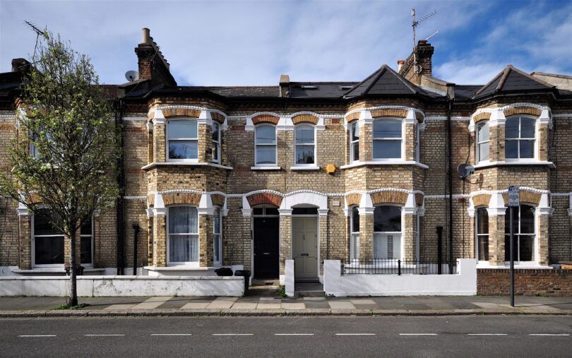 Exterior of a typical UK HMO property – a Victorian terraced house used for rental to multiple tenants.