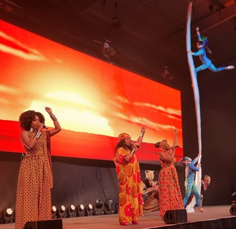 The cast of the Lion King performing at the PRIMIS conference